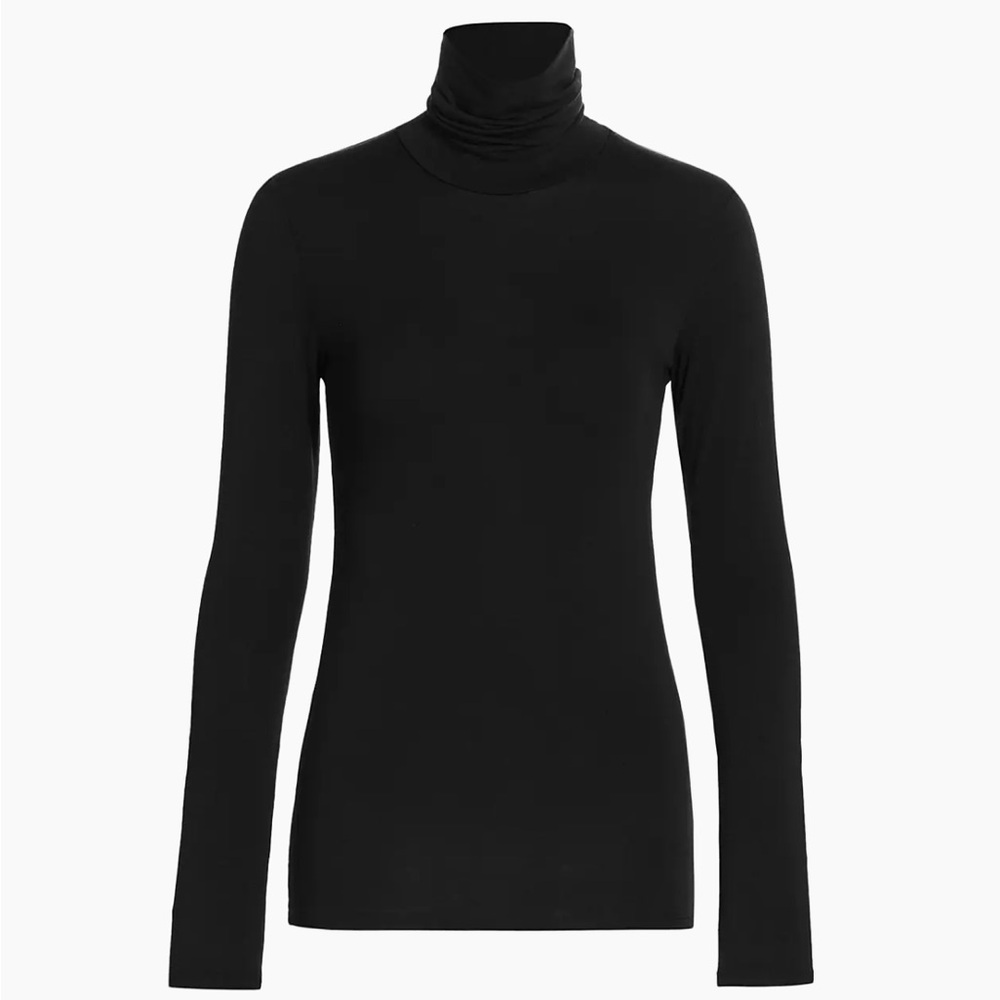 Majestic Filatures soft Black Turtleneck Top
